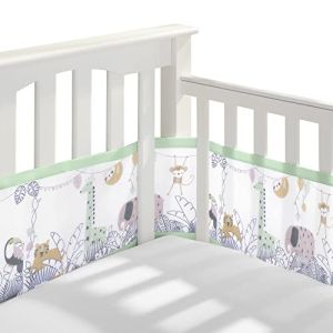 BREATHABLE BABY 4 Sided Mesh Bumper "Jungle"